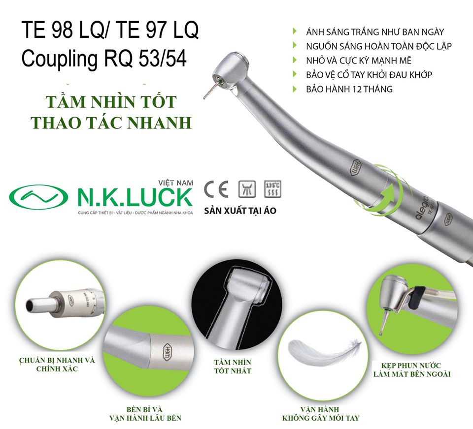 Tay khoan siêu tốc Alegra nổi bật với đèn LED độc lập mà không cần có nguồn điện.