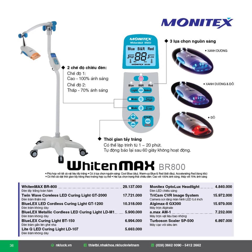 Để được trải nghiệm sản phẩm làm trắng răng BR-800 hãy liên hệ N.K.Luck