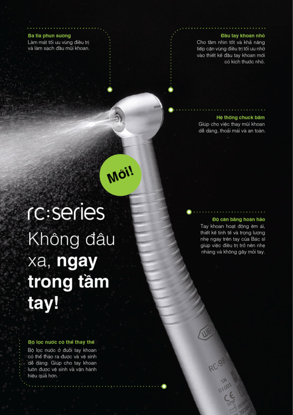 Tay khoan siêu tốc RC-98 thuộc dòng sản phẩm RC Series của W&H